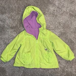 Baby Girl Green & Purple Reversible Jacket
